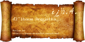 Ölbaum Angyalka névjegykártya